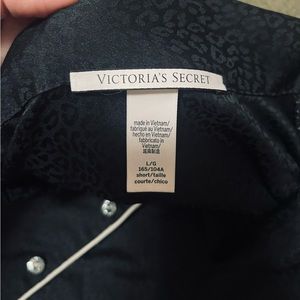 Victoria Secret Black Cheetah PJs Size Large